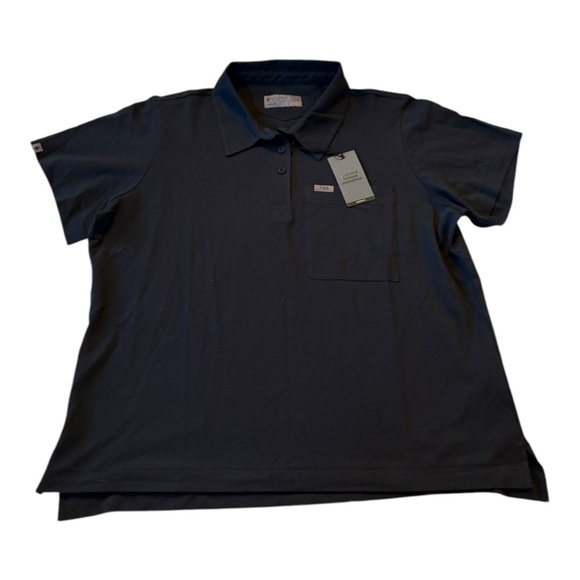 Figs women’s Technical Pique Polo Black 2XL NWT - Picture 1 of 4